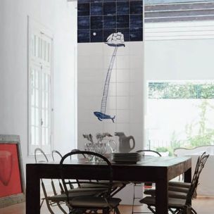керамическая плитка Bardelli Design Il veliero e la balena