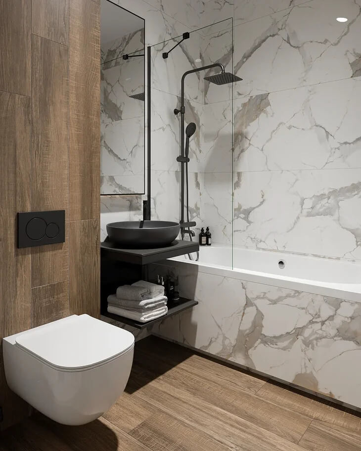 27 актуальных идей ремонта маленькой ванной комнаты без особых затрат