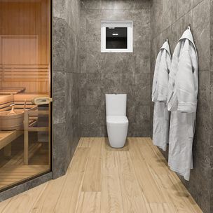 Идеи для интерьеров ванной комнаты, совмещённой с туалетом