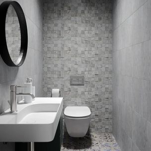 Чёрно-белый интерьер: эффектный дизайн туалета — лучшие идеи | Дизайн и интерьер