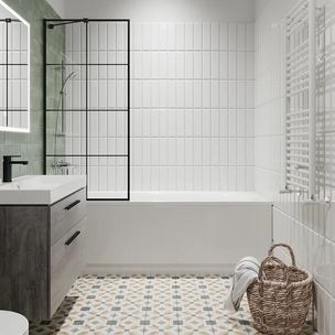 Плитка кабанчик в дизайне ванной комнаты