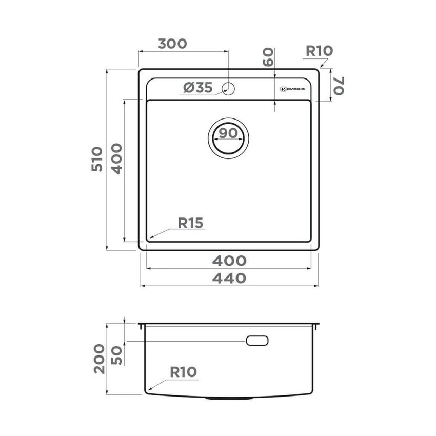Мойка для кухни omoikiri daisen
