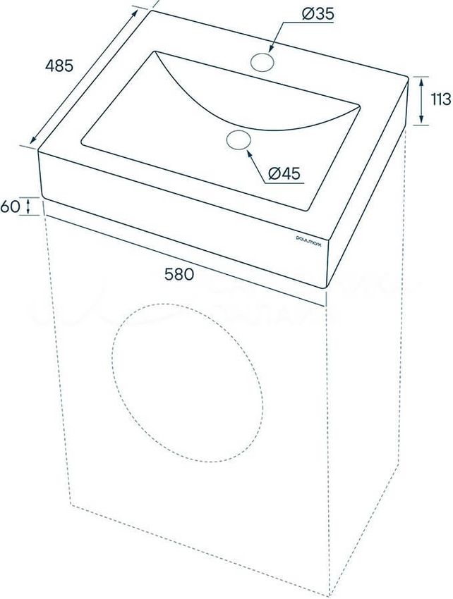 Раковина paulmark mond pm720431 монтаж