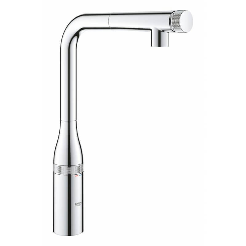 Смеситель для кухни grohe minta с выдвижным l изливом хром 32168000