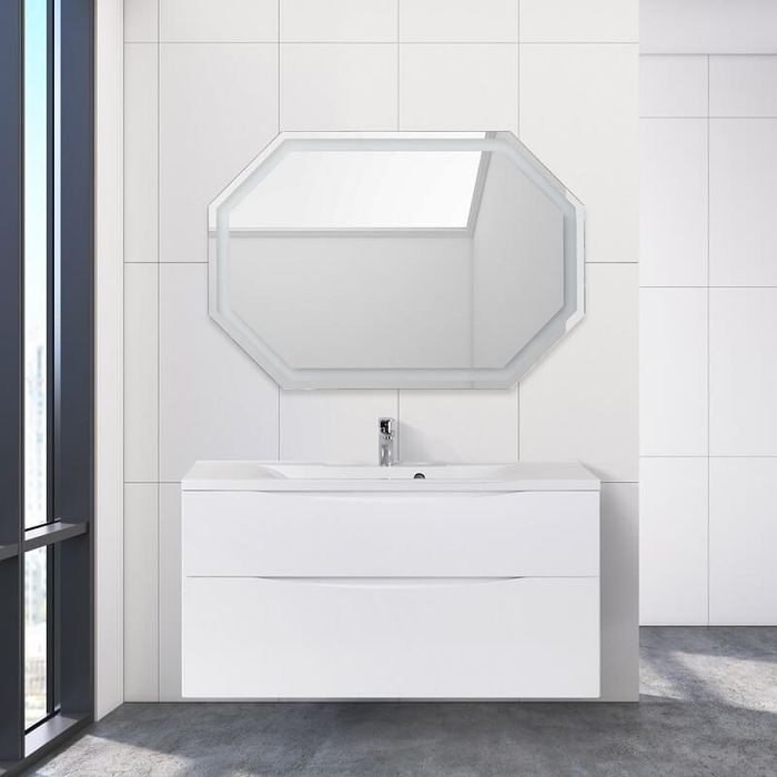 Тумба с раковиной belbagno marino 75 bianco lucido