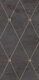 Плитка Декор Petracer's AD Maiora Rhombus Fregio Swarovsky Oro Nero 50x100 - 1