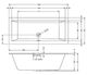  Акриловая ванна Riho Rething Cubic B104001005 160x70x62 - 3