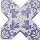 Плитка Керамогранит Cevica Becolors Cross Dec. Stencil Electric Blue 13.25x13.25 - 1