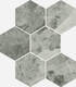 Мозаика Cha. Ext. Silver Mosaico Hexagon 25x90