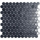 Плитка Мозаика Vidrepur Circle 6005 Чёрный 30.6x31.4 - 1