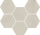 Плитка Мозаика Italon Continuum Pure Mosaico Hexagon 25x29 - 1