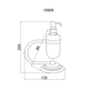  Дозатор для жидкого мыла Boheme Murano 10909-BR - 2