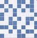 Плитка Мозаика Ceramica Classic Enigma Stripes Синий+Серый 30x30 - 1