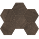 Плитка Мозаика Estima Gabbro Brown Hexagon 25x28.5 - 1