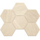 Плитка Мозаика Estima Gabbro White Hexagon 25x28.5 - 1