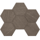 Плитка Мозаика Estima Gabbro Anthracite Hexagon 25x28.5 - 1