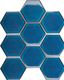 Hexagon big Deep Blue Glossy