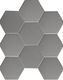 Hexagon big Grey Matt