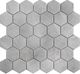 Hexagon small Marble Grey Matt