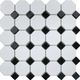 Плитка Мозаика Starmosaic Hex+octagon+triangolo Octagon small White/Black Matt 29.5x29.5 - 1