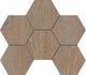 Плитка Мозаика Estima Kraft Wood Rusty Beige Kw01 Hexagon  структур. 25x28.5 - 1