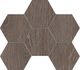 Плитка Мозаика Estima Kraft Wood Wenge Kw03 Hexagon  структур. 25x28.5 - 1