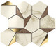 Мозаика Gold Hex Brown-Calacatta
