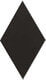 Плитка Керамогранит Equipe Rhombus Smooth Black 14x24 - 1