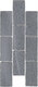 Плитка Бордюр Kerama Marazzi Роверелла Серый мозаичный 14.7x34.5 - 1