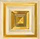 Плитка Декор Tagina Sincera Quadra Righe Rilievo Gold & Beige 15.2x15.2 - 1