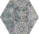 Grey Heksagon Struktura Sciana 19,8x17,1