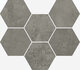 Плитка Мозаика Italon Terraviva Floor Hexagon Dark 25x29 - 1