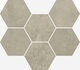 Плитка Мозаика Italon Terraviva Floor Hexagon Greige 25x29 - 1