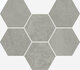 Мозаика Hexagon Grey 25x29