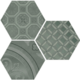 Плитка Декор Cifre Vodevil Dec. Grey 17.5x17.5 - 1