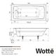  Чугунная ванна Wotte Vector БП-э00д1472 - 3
